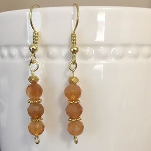 Citrine gemstone dangle/drop earrings